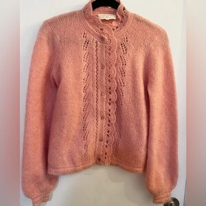 Sezane Angie Pink knit Cardigan